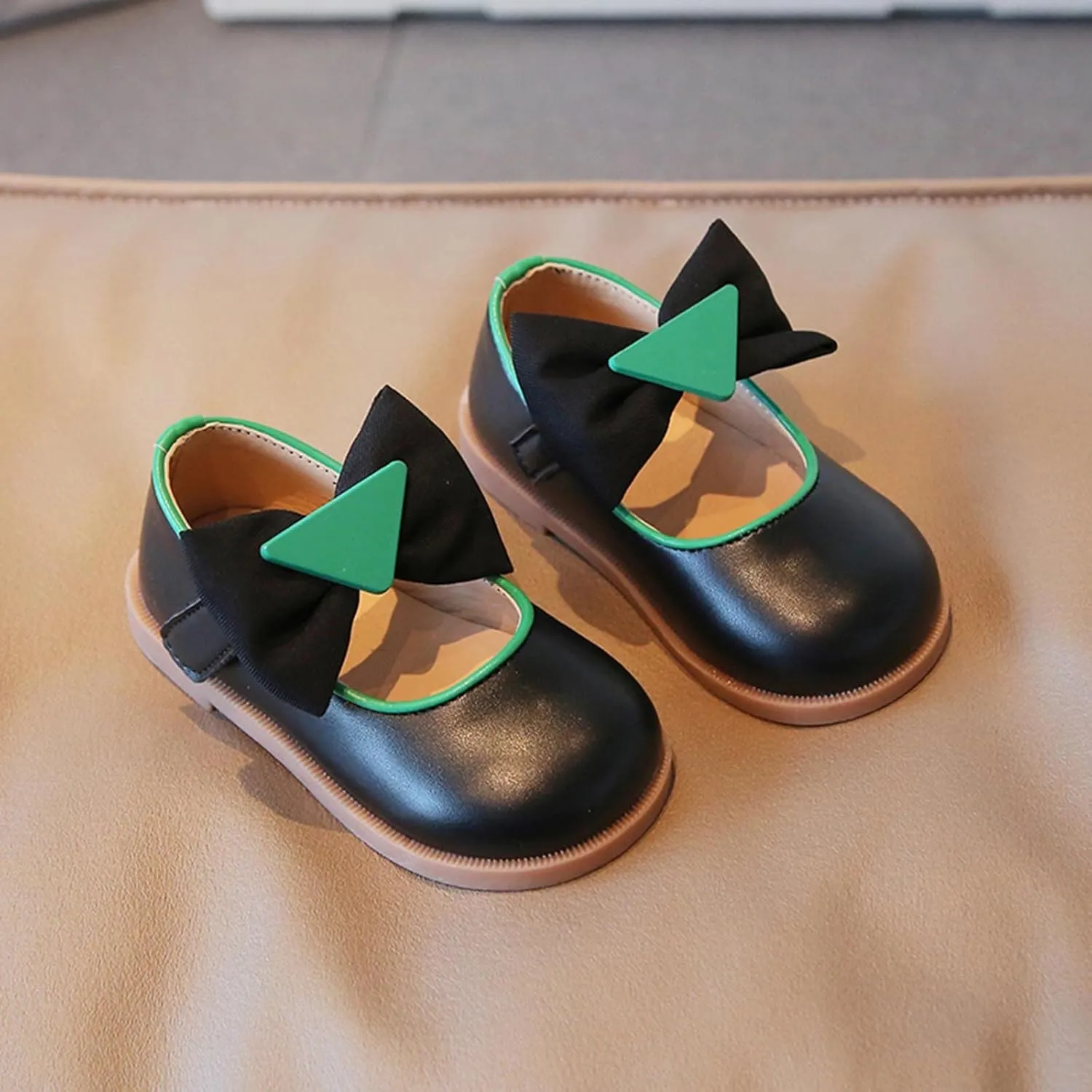 Girly Boots for Girls Fashion Autumn Girls Casual Shoes Thick Bottom Flat Round Toe Bow Hook Loop 1 Apparel