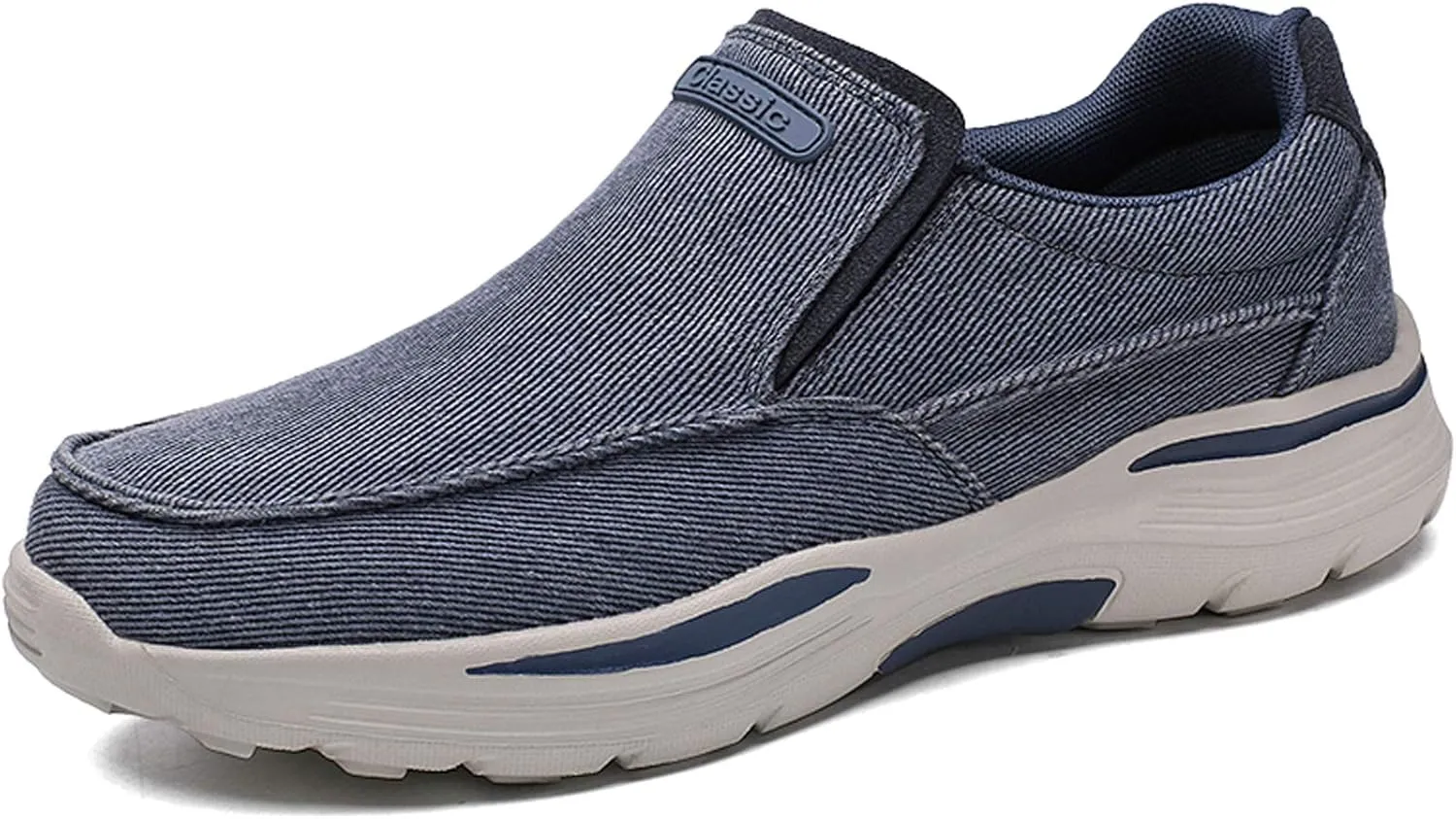 GOSPT Men's Slip on Canvas Shoes Comfortable Casual Loafers Driving Moccasins
