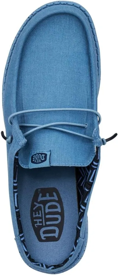 Hey Dude Men's Wally Slip Stretch Canvas | Men's Shoes | Men Slip-on Loafers | Comfortable & Light-Weight