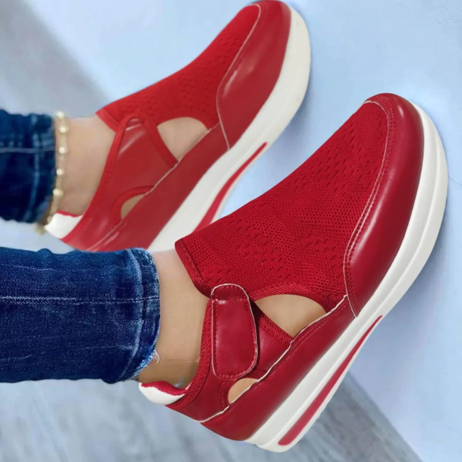 High Heel Wedge Sneakers for Women Size 11 Woman's Non Slip Work Shoes Womens Trail Running Sneakers Shoes Platform Sneakers for Women 2023 Slip On Tennis Shoes for Women Size 6