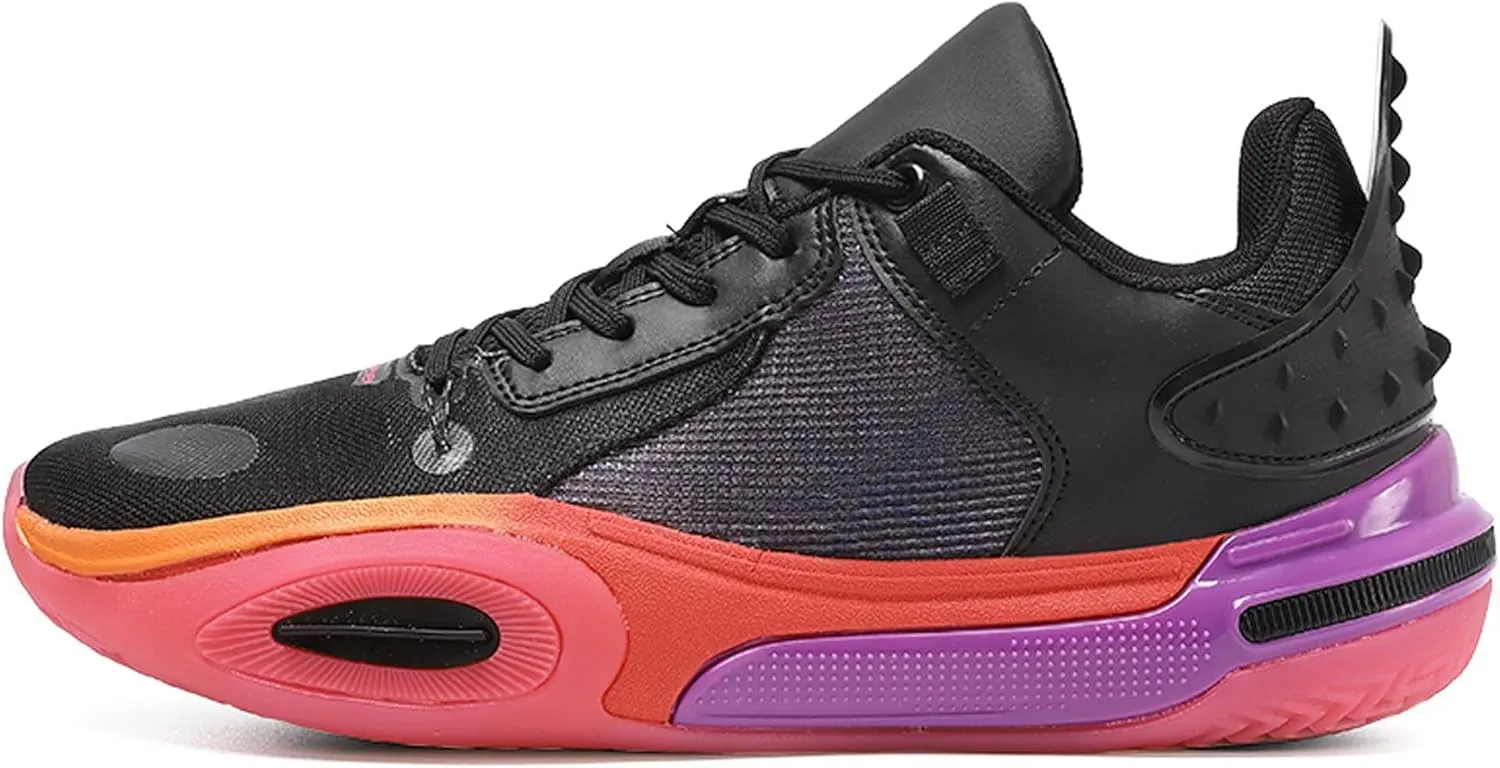 High top Men's Basketball Shoes, Breathable and Non Slip Outdoor Sports Shoes, Shock-Absorbing Fitness Shoes
