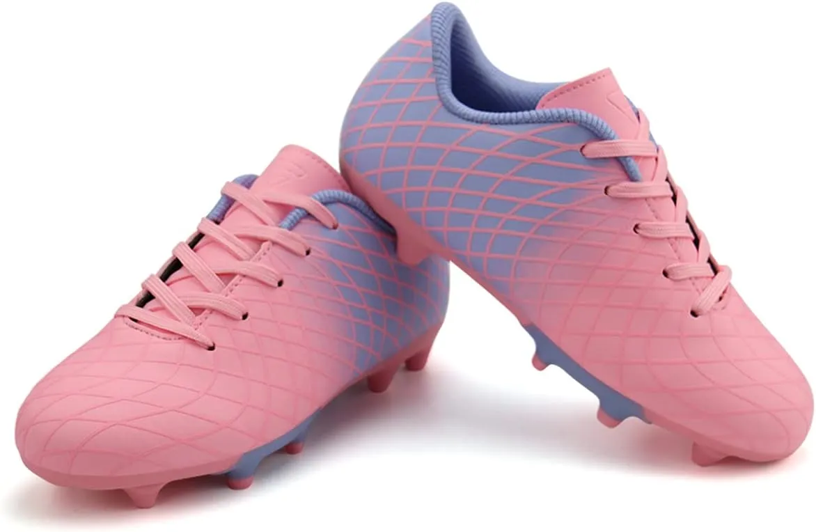 JABASIC Kids Outdoor Soccer Cleats Athletic Firm Ground Football Shoes