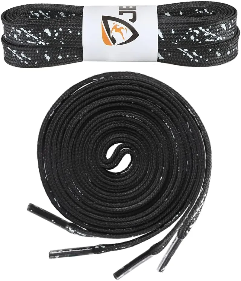 JBM 2 Pair Flat Shoe laces 5/16" Wide 47"-63" Length Shoelace for Sneakers and Athletic Shoe