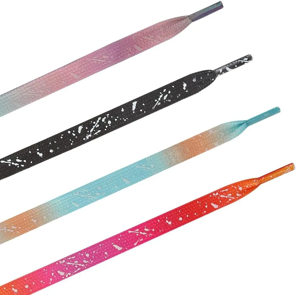 JBM 2 Pair Flat Shoe laces 5/16" Wide 47"-63" Length Shoelace for Sneakers and Athletic Shoe
