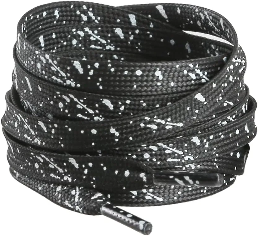 JBM 2 Pair Flat Shoe laces 5/16" Wide 47"-63" Length Shoelace for Sneakers and Athletic Shoe