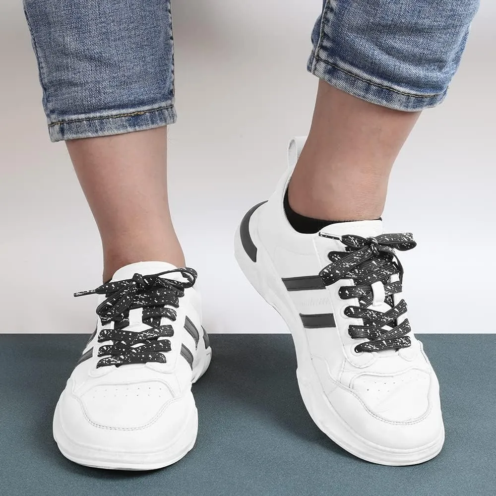 JBM 2 Pair Flat Shoe laces 5/16" Wide 47"-63" Length Shoelace for Sneakers and Athletic Shoe