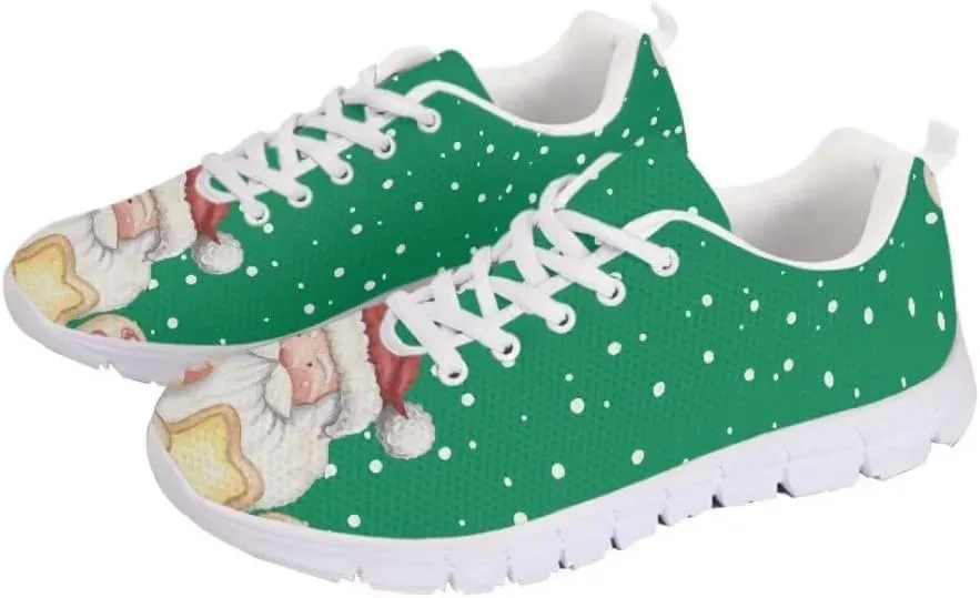 Jeiento Christmas Running Shoes for Women&Men Mesh Workout Casual Shoes Breathable Mesh Non Slip Comfort Tennis Shoes