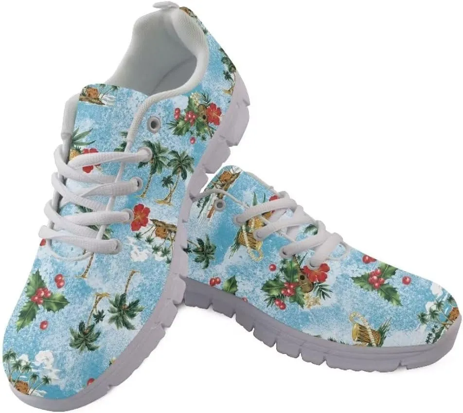 Jeiento Christmas Running Shoes for Women&Men Mesh Workout Casual Shoes Breathable Mesh Non Slip Comfort Tennis Shoes