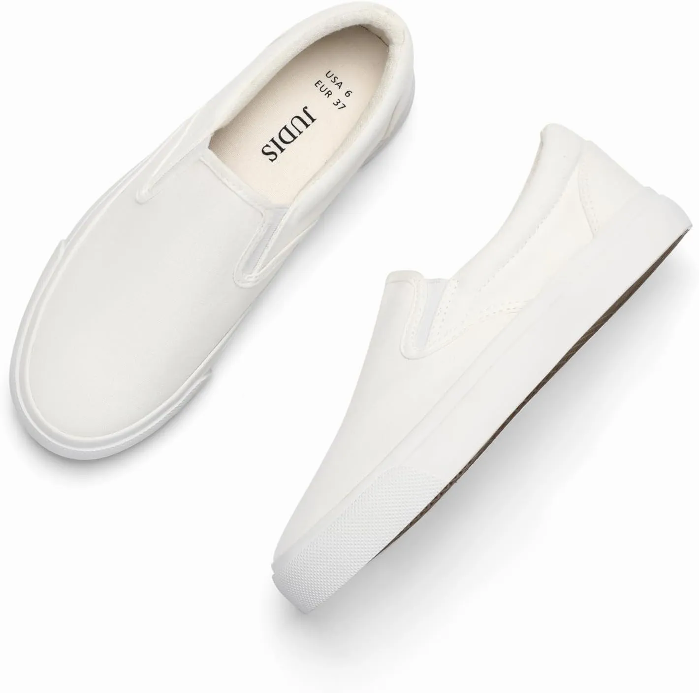 JUDIS Womens Slip on Canvas Shoes Classic Sneakers Loafers Shoes Casual Fashion Shoes
