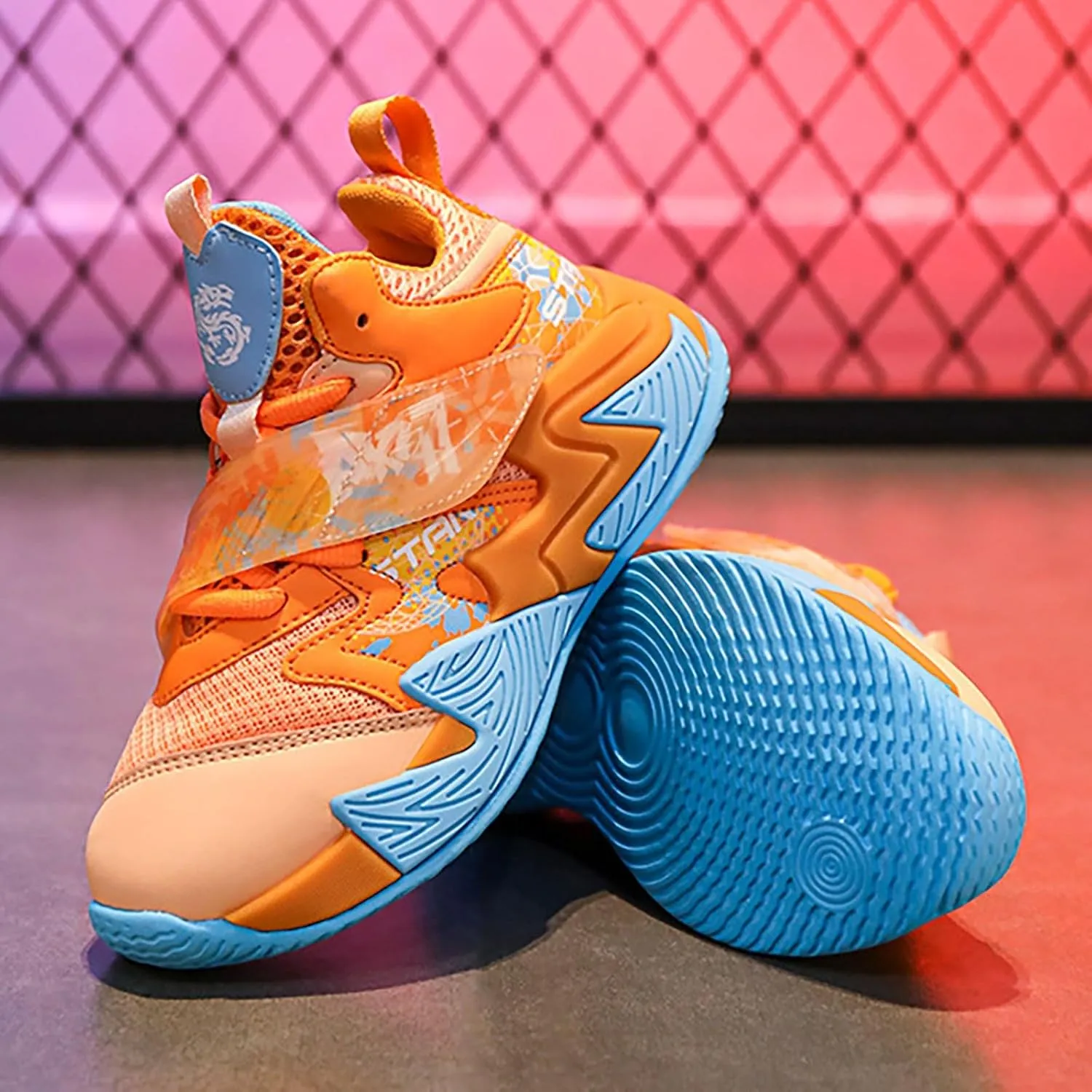 Kids Basketball Shoes Boys Girls Lightweight Breathable Sports Sneakers Outdoor School Trainers for Big Shoes for Kids