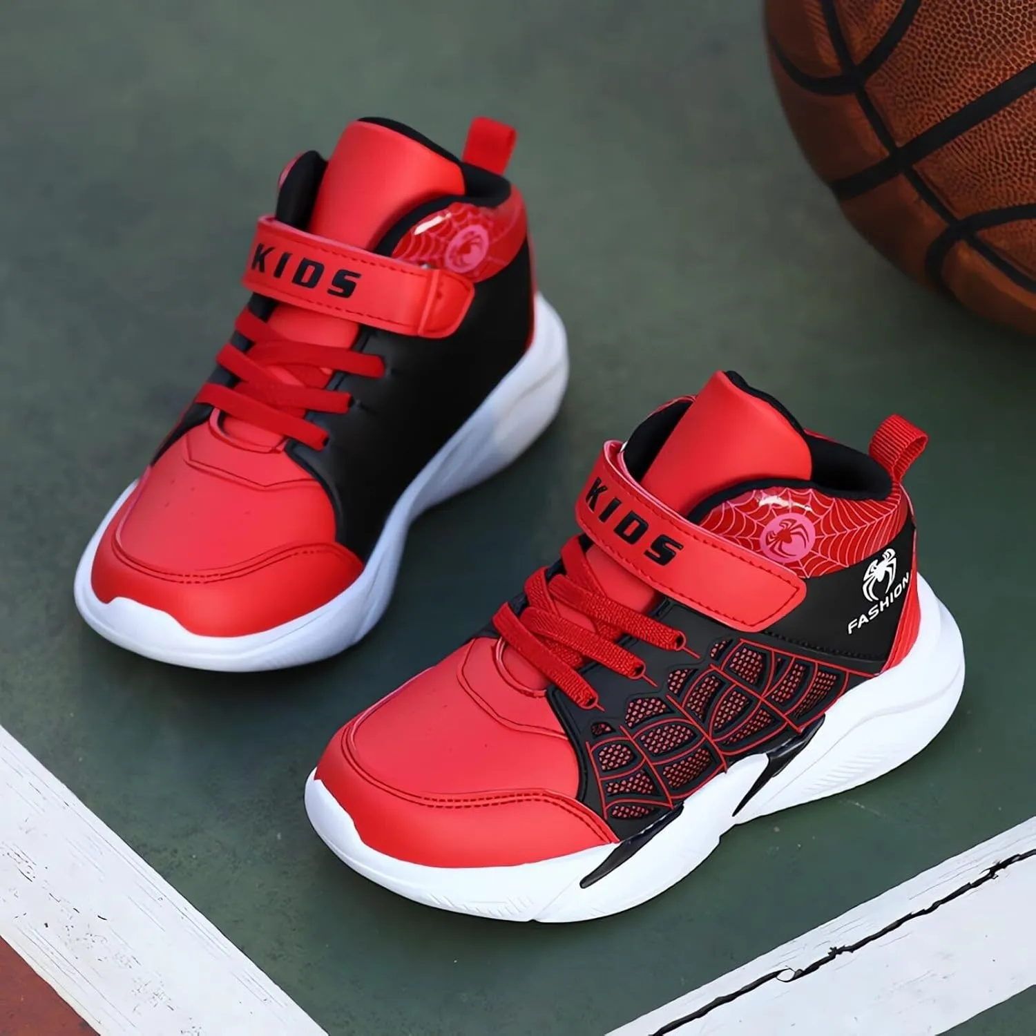 Kids Boys Basketball Shoes Lightweight Casual Sneakers Athletic Tennis Running Walking Shoe