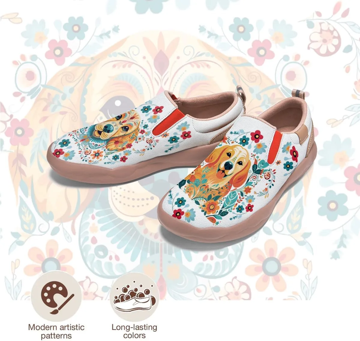Kids Travel Shoes Girls Loafers - Boys Sneakers Animal Painted Slip On Walking Comfortable