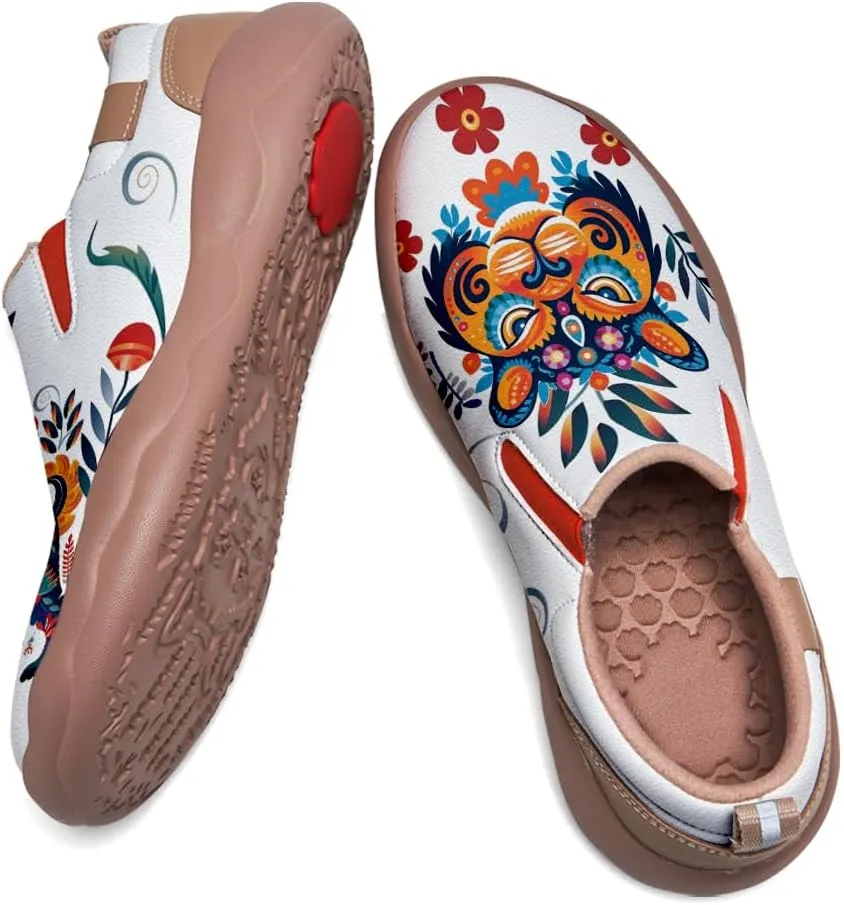 Kids Travel Shoes Girls Loafers - Boys Sneakers Animal Painted Slip On Walking Comfortable