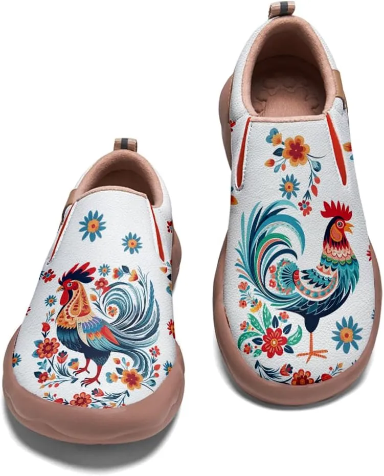 Kids Travel Shoes Girls Loafers - Boys Sneakers Animal Painted Slip On Walking Comfortable