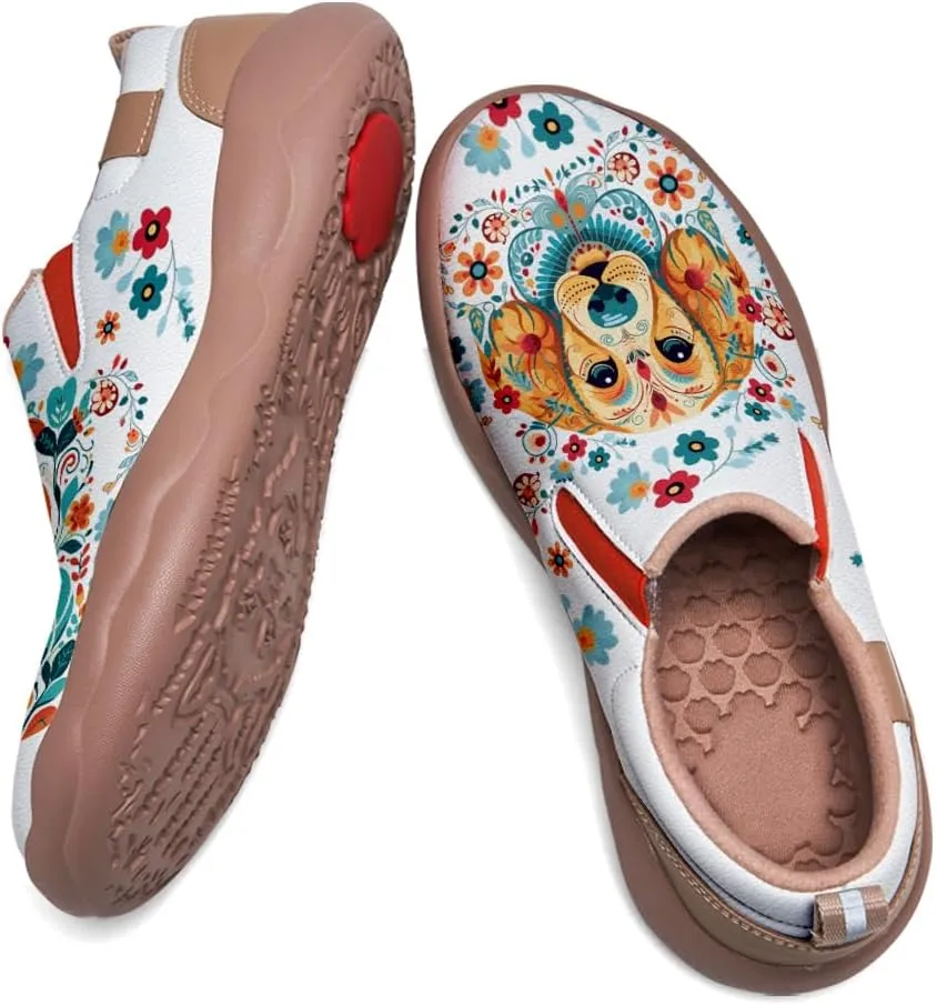 Kids Travel Shoes Girls Loafers - Boys Sneakers Animal Painted Slip On Walking Comfortable