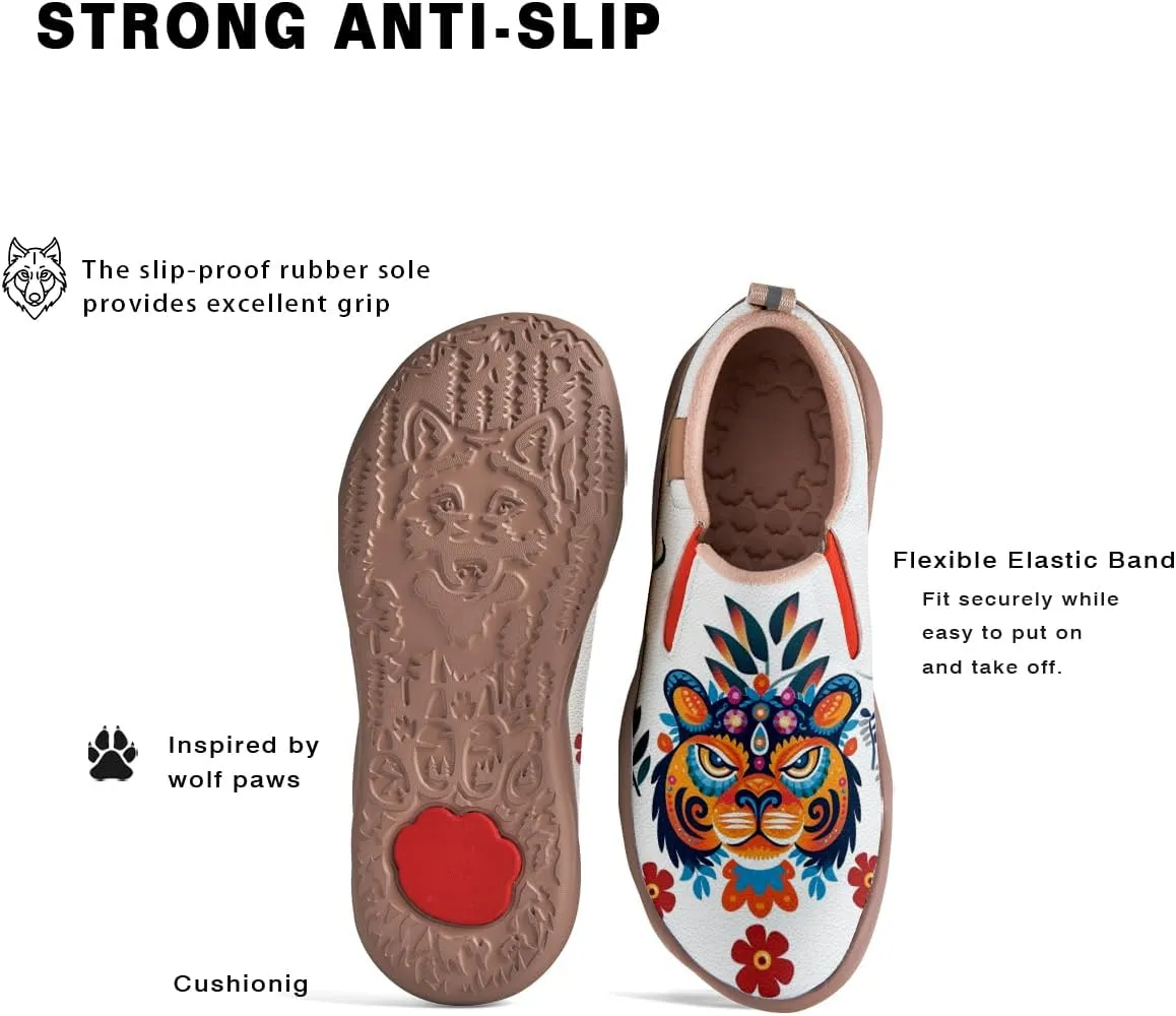 Kids Travel Shoes Girls Loafers - Boys Sneakers Animal Painted Slip On Walking Comfortable
