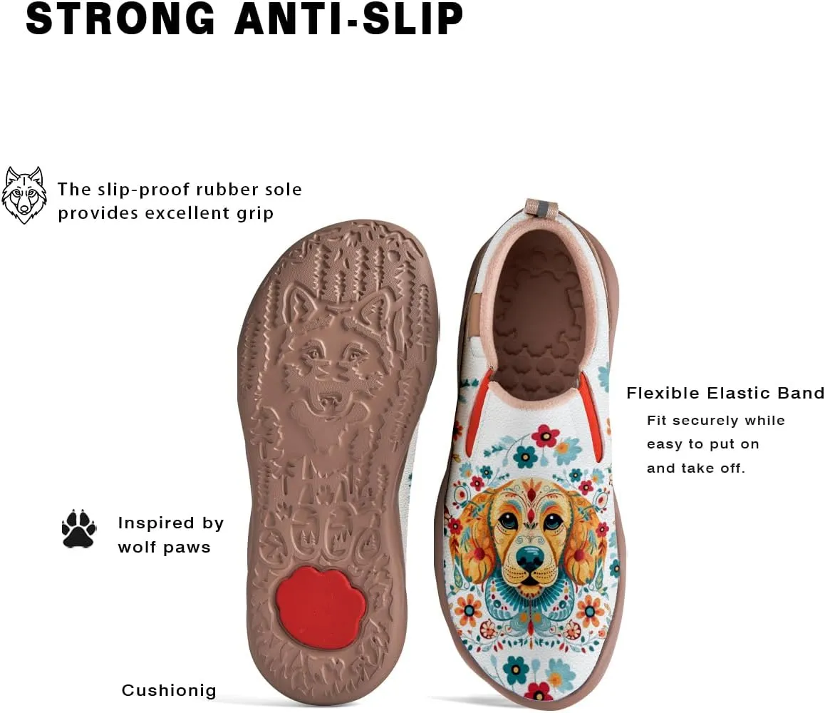 Kids Travel Shoes Girls Loafers - Boys Sneakers Animal Painted Slip On Walking Comfortable