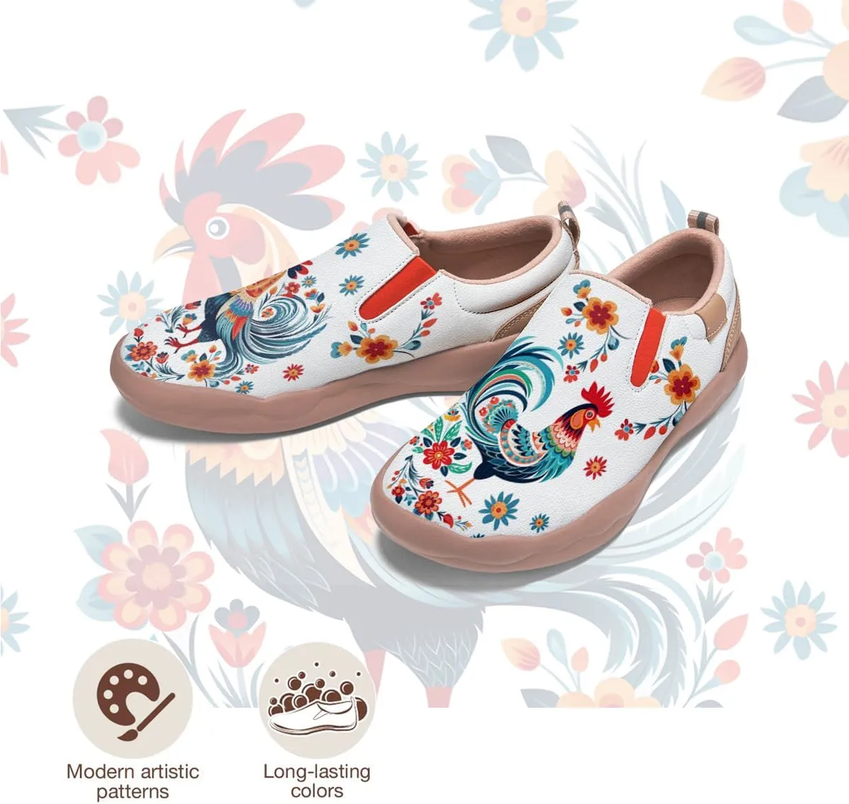 Kids Travel Shoes Girls Loafers - Boys Sneakers Animal Painted Slip On Walking Comfortable