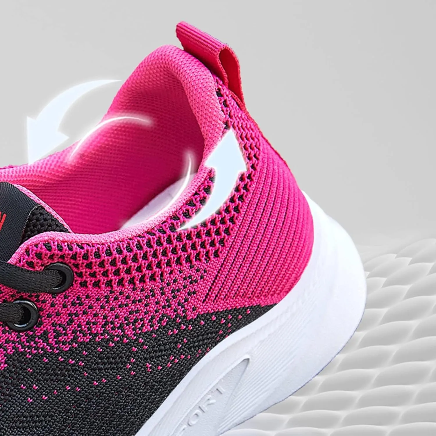 Kubbon Womens Sneakers Casual Walking Athletic Non Slip Sneakers Lightweight Fashion Sport Sneakers Light-Weight Mesh Athletic Style for Bowlers