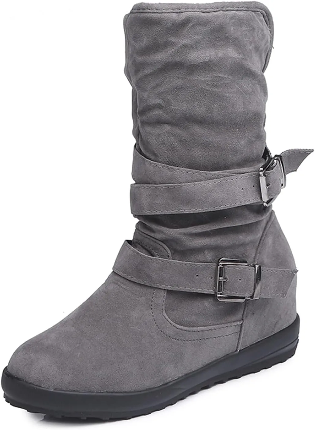 Ladmiple Snow Boots For Women Wide Width Winter Boots Slip on Fur Lined Lightweight Cold Weather Warm Ankle Booties Shoes