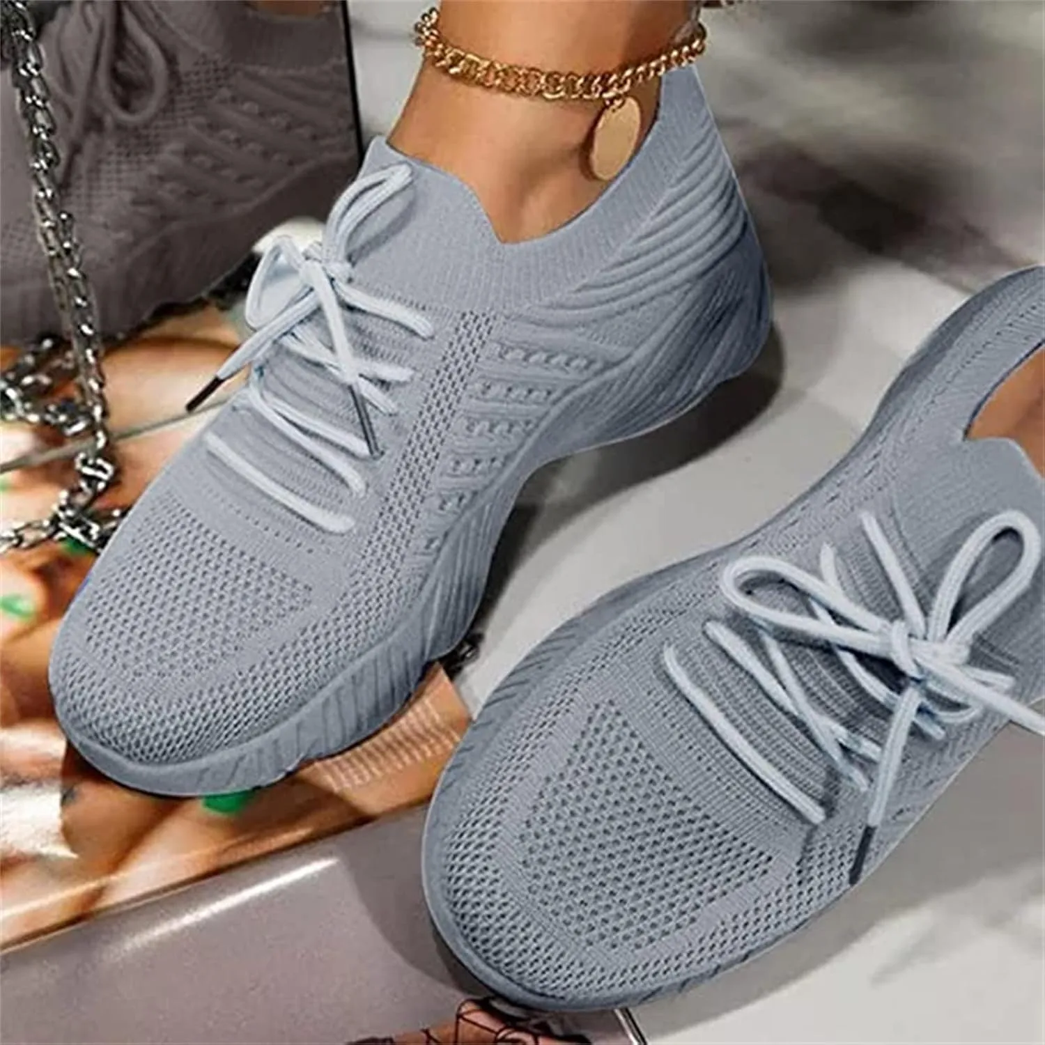 Lausiuoe Sneakers For Women Walking Shoes Comfortable Running Shoes Lightweight Tennis Shoes Non Slip Gym Workout Shoes