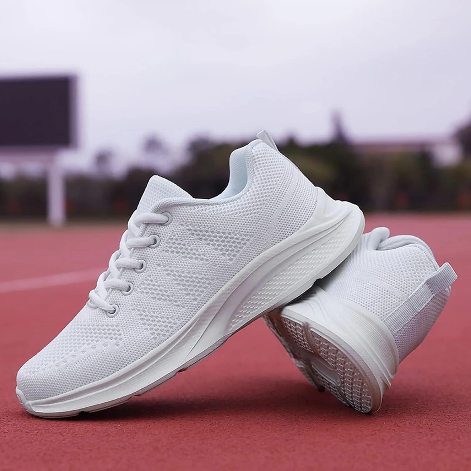Lightweight Arch Support Sneakers for Men Breathable Elastic Fly Woven Mesh Sneaker Wide Walking Shoes for Men