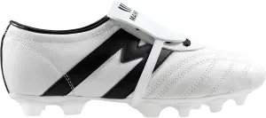 Manriquez Adult Soccer Cleats Cowhide Leather White/Black Firm Ground