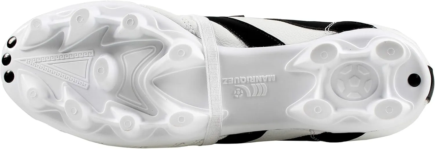 Manriquez Adult Soccer Cleats Cowhide Leather White/Black Firm Ground