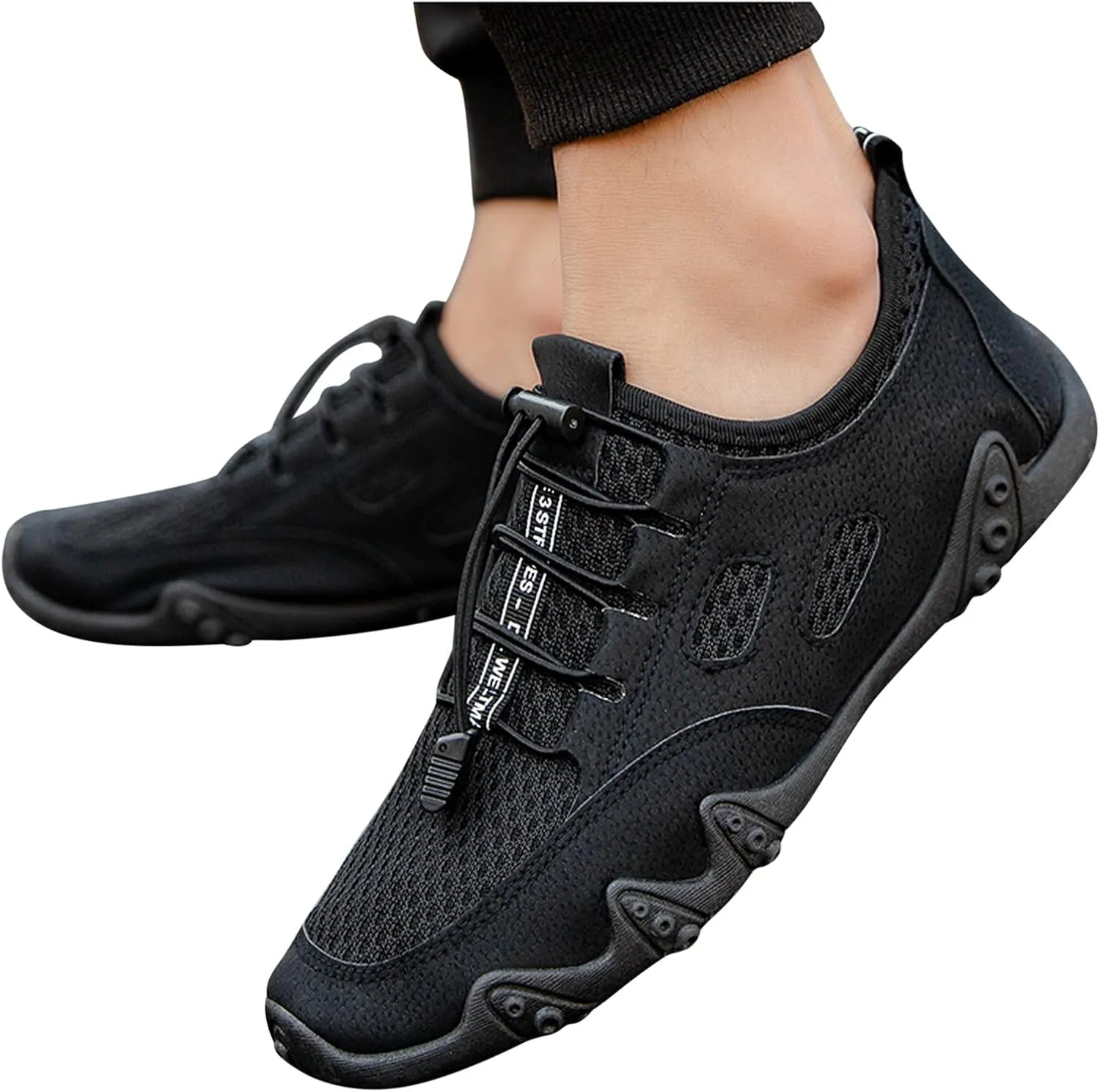 Men Slip on Walking Shoes Comfortable Memory Foam Breathable Fashion Sneakers Non Slip Travel Jogging Training Gym Shoes Wide Width