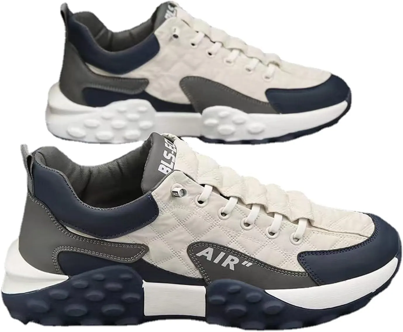 Mens Air Cushion Casual Shoes, Elastic Band Breathable Running Shoes, Athletics Sport Trainer Tennis Basketball Shoes