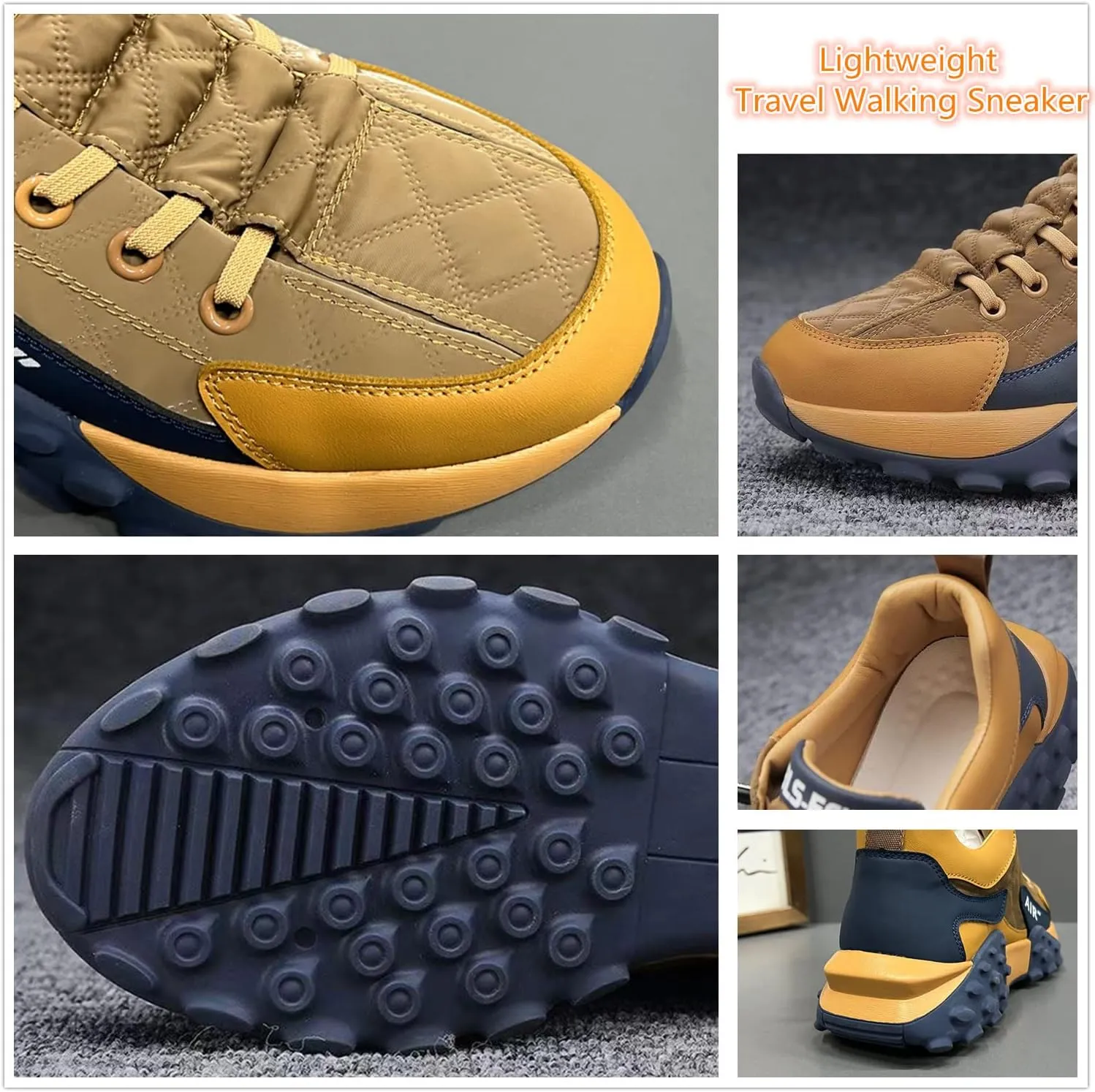 Mens Air Cushion Casual Shoes, Elastic Band Breathable Running Shoes, Athletics Sport Trainer Tennis Basketball Shoes