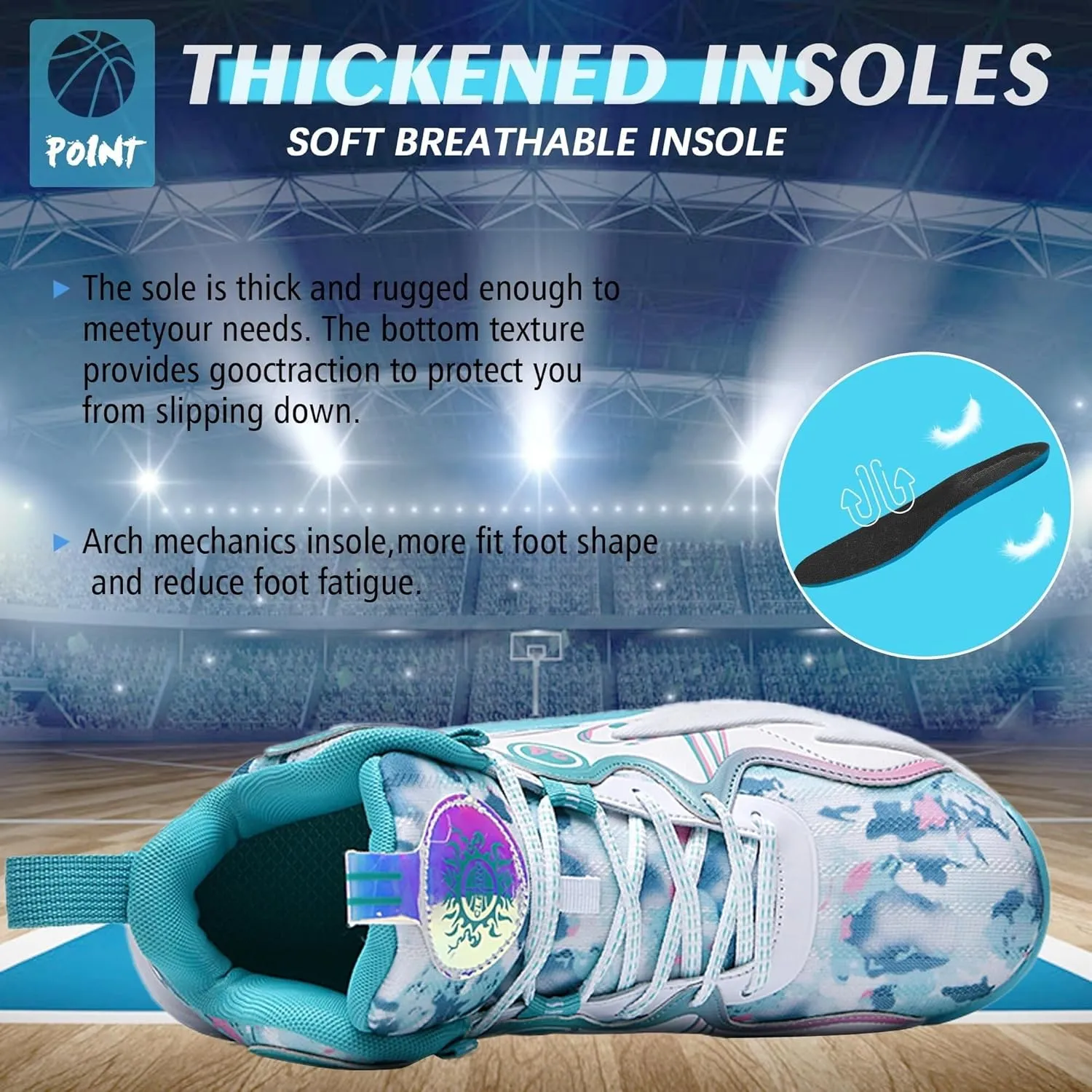 Men's Basketball Shoes are Breathable Fashionable Athletic Non Slip Wear-Resistant Training Boots