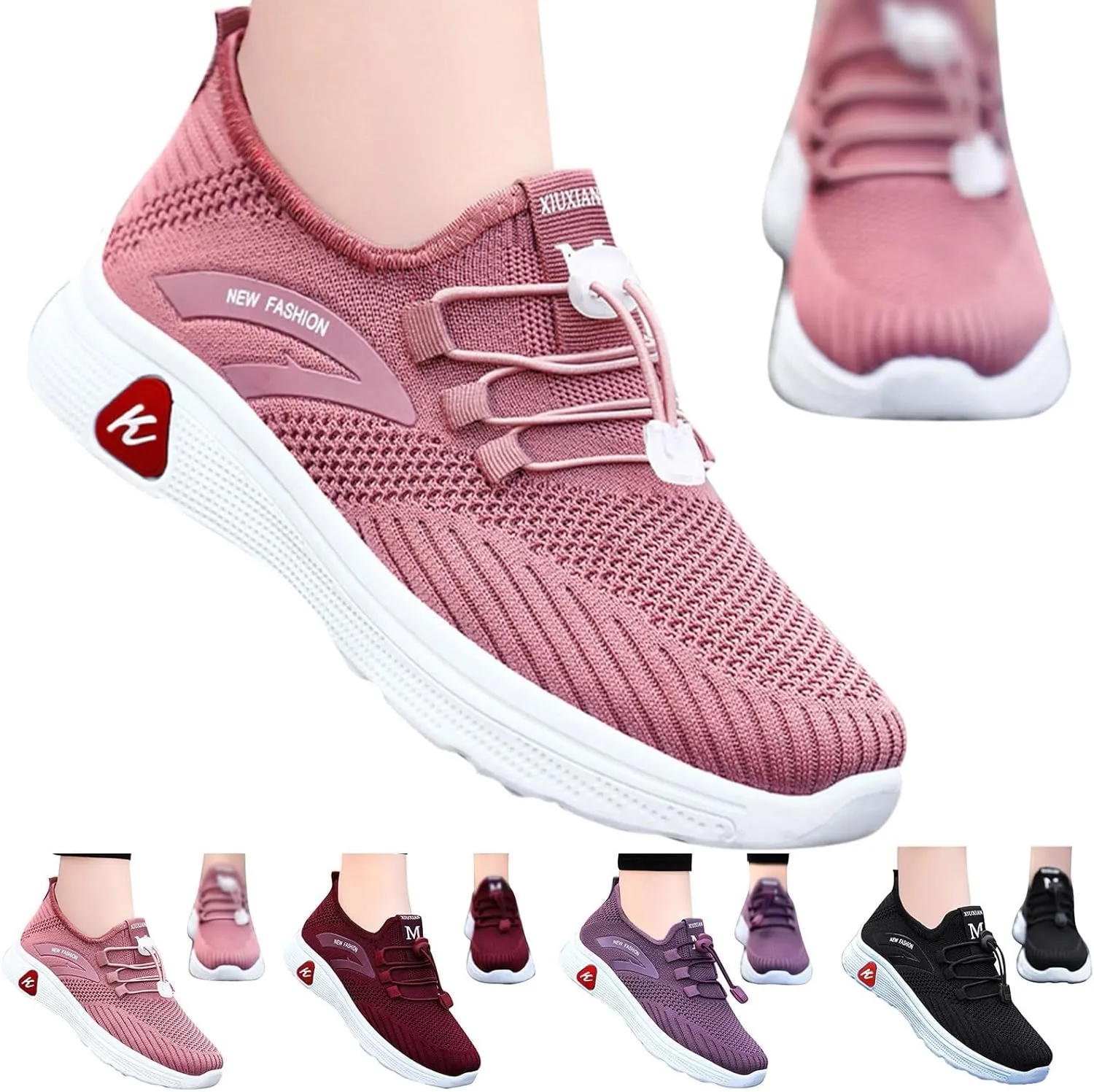 Men's Casual Slip-on Loafers Women's Fashion Sneakers Wide Width Basketball Shoes Comfortable Dressy Slip on Loafers for Women 2024 White Platform Sneakers for Women