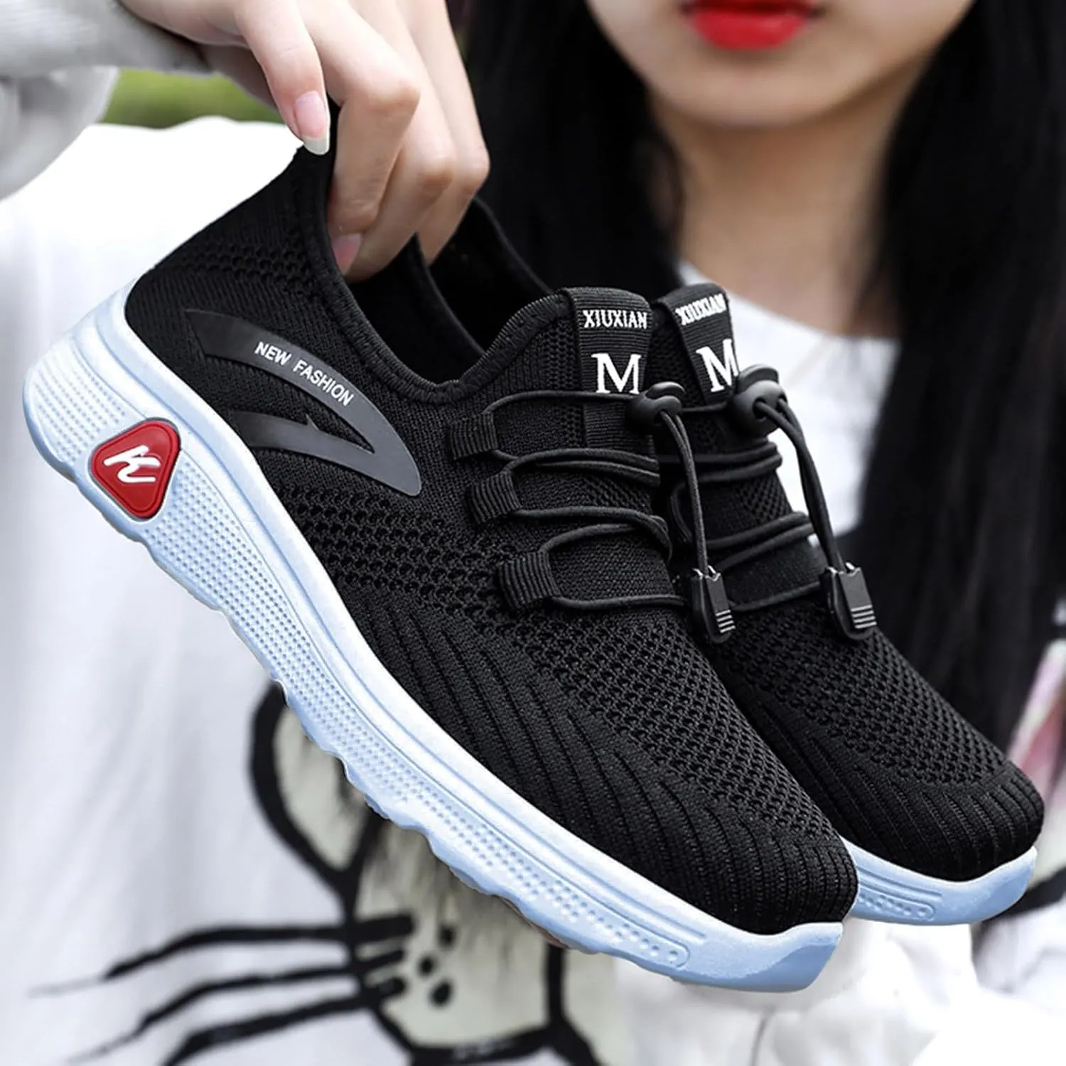 Men's Casual Slip-on Loafers Women's Fashion Sneakers Wide Width Basketball Shoes Comfortable Dressy Slip on Loafers for Women 2024 White Platform Sneakers for Women