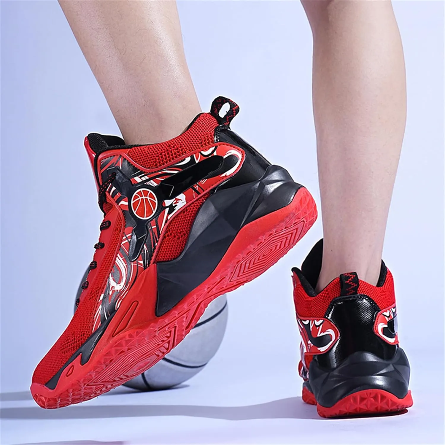 Men's High Top Mesh Breathable Basketball Shoes Athletic Sneakers Gym Fashion Trainers Tennis Casual Walking Shoes