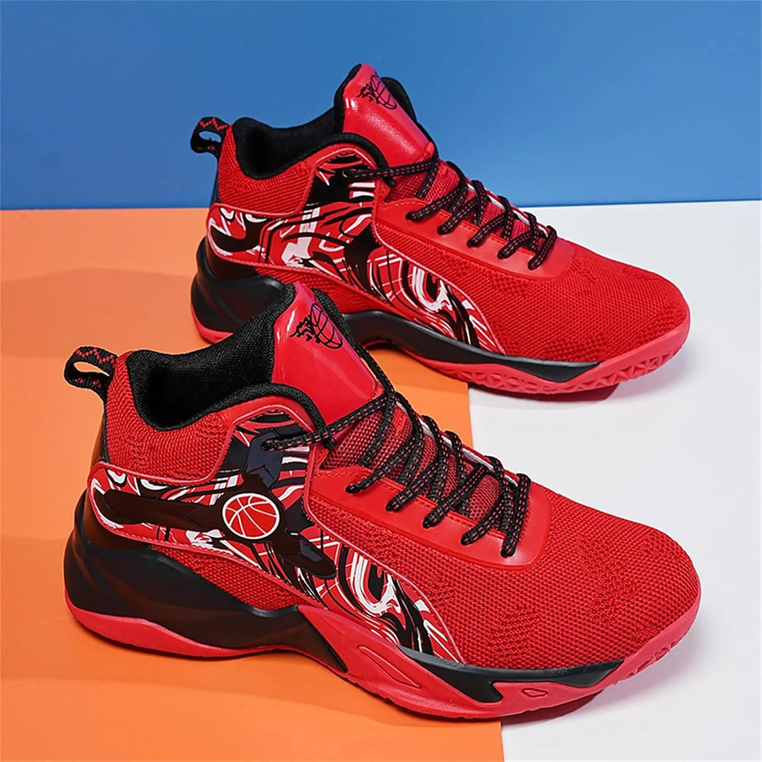 Men's High Top Mesh Breathable Basketball Shoes Athletic Sneakers Gym Fashion Trainers Tennis Casual Walking Shoes