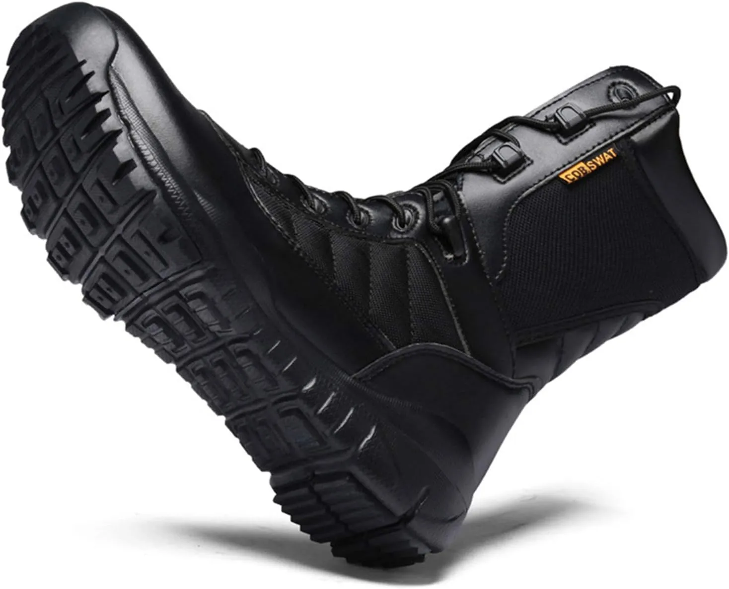 Mens Leather Military Boots Training Wearable Desert Combat Boots, for Hiking, Hunting, Working, Walking,40