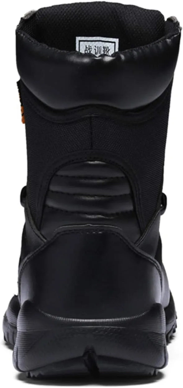 Mens Leather Military Boots Training Wearable Desert Combat Boots, for Hiking, Hunting, Working, Walking,40