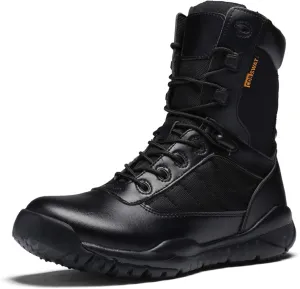 Mens Leather Military Boots Training Wearable Desert Combat Boots, for Hiking, Hunting, Working, Walking,40