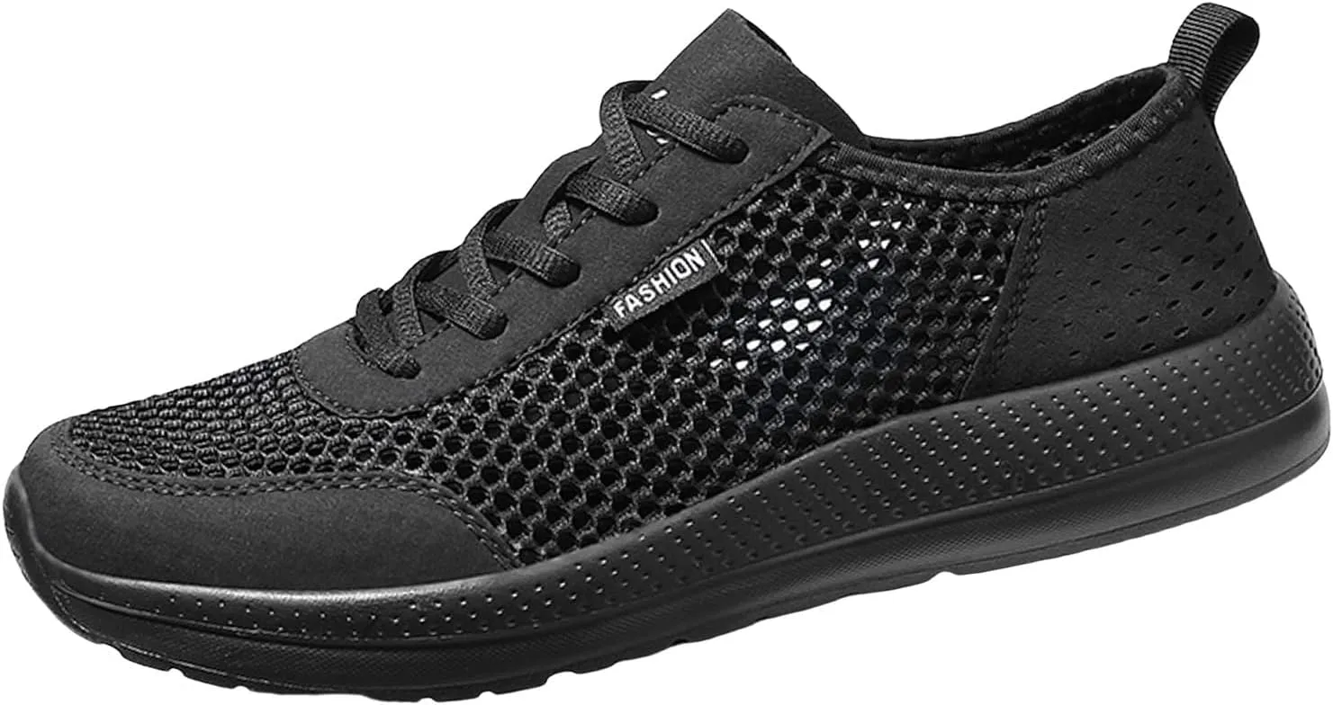 Men's Lightweight Non Slip Barefoot Shoes Casual Sneaker Mesh Breathable Walking Shoe Comfortable Stretch Shoes