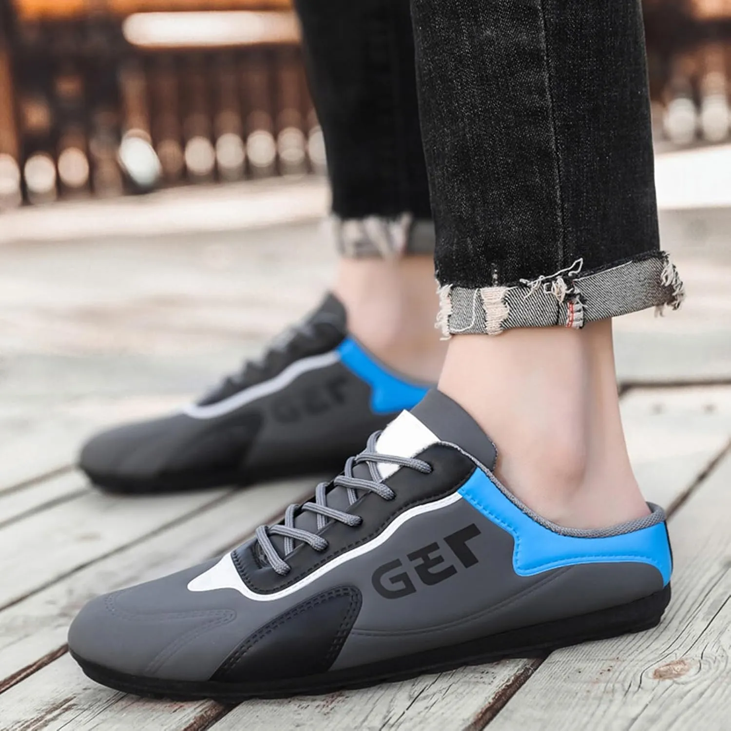 Men's Non Slip Barefoot Minimalist Shoes Breathable Casual Comfortable Walking Sneaker Convenient Slip on Shoes