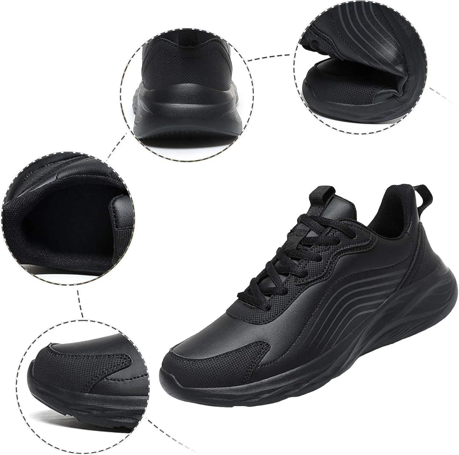 Men's Non Slip Tennis Sneakers Comfortable Breathable Lightweight Tennis Shoe Men's Comfortable Diabetic Shoes