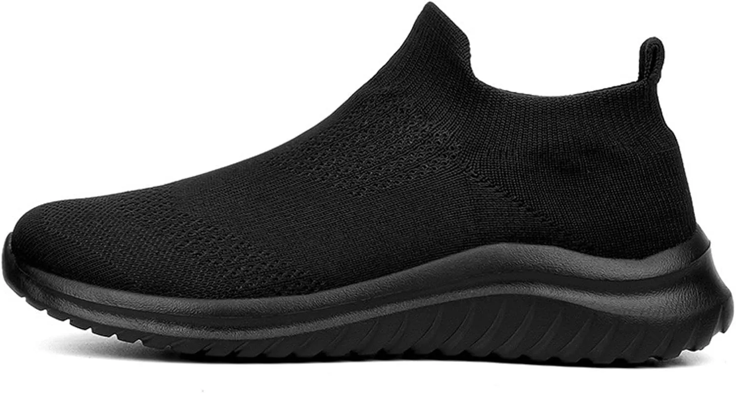 Men's Reathable Stretch Canvas Shoes Breathable Elastic Fly Woven Mesh Sneaker Hook and Loop Orthopedic Sneakers