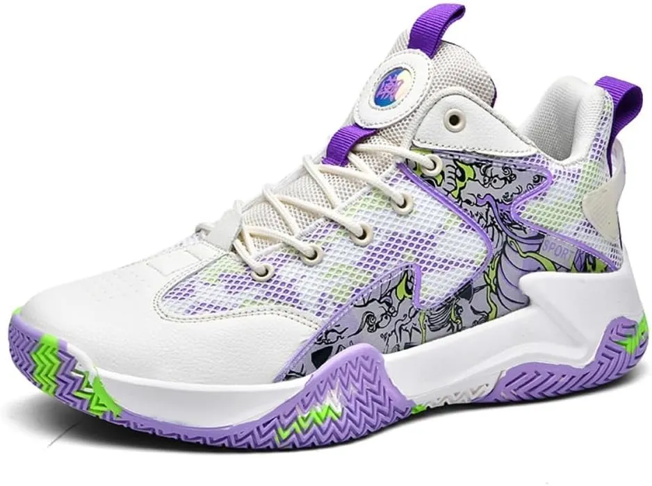Men's Shoes Fashion Sneakers Breathable Running Shoes Mens Arch Support Basketball Shoes Non Slip Sport Shoes