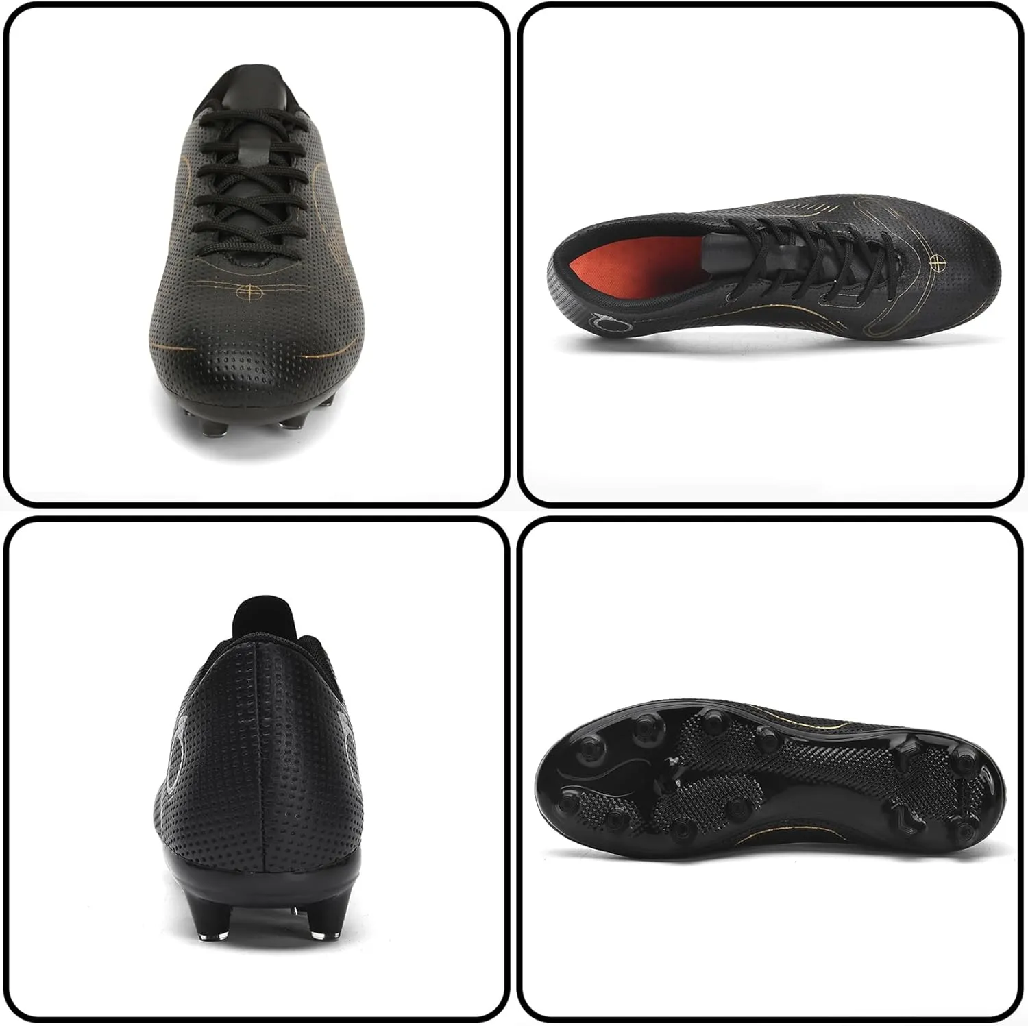Men’s Soccer Cleats Firm Ground Soccer Shoe Professional Training Football Shoes Outdoor Indoor Athletic Sneaker