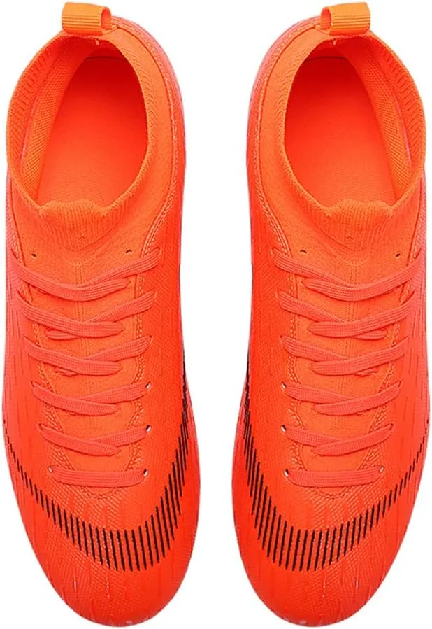 Men's Soccer Cleats Shoes Turf Indoor Football Cleats High Top Breathable Soccer Shoes Outdoor Training TF/AG