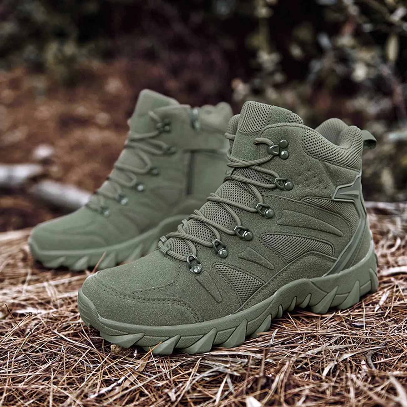 Men's Waterproof Hiking Boots Lightweight Breathable Combat Boots Outdoor Jungle Work Boots