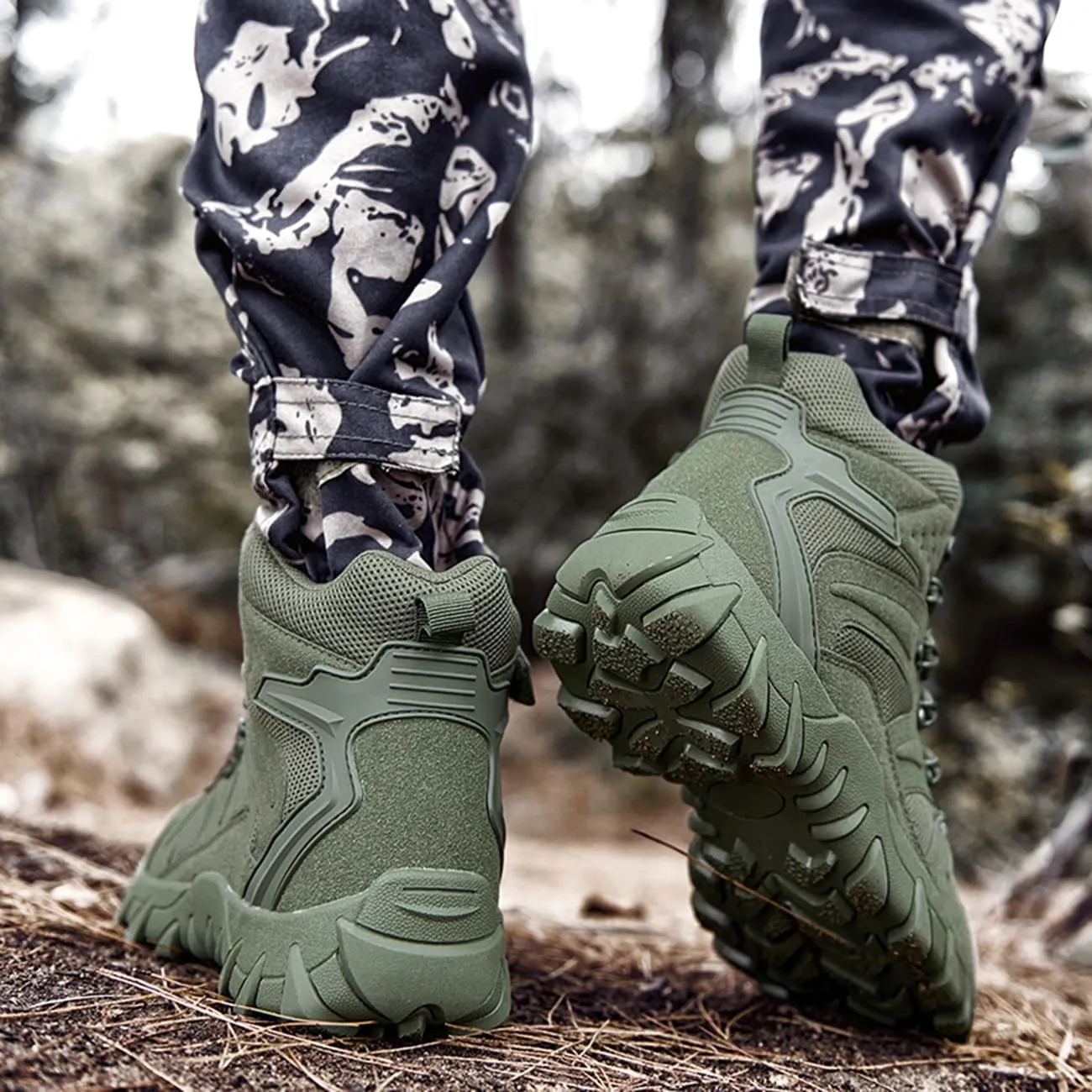 Men's Waterproof Hiking Boots Lightweight Breathable Combat Boots Outdoor Jungle Work Boots