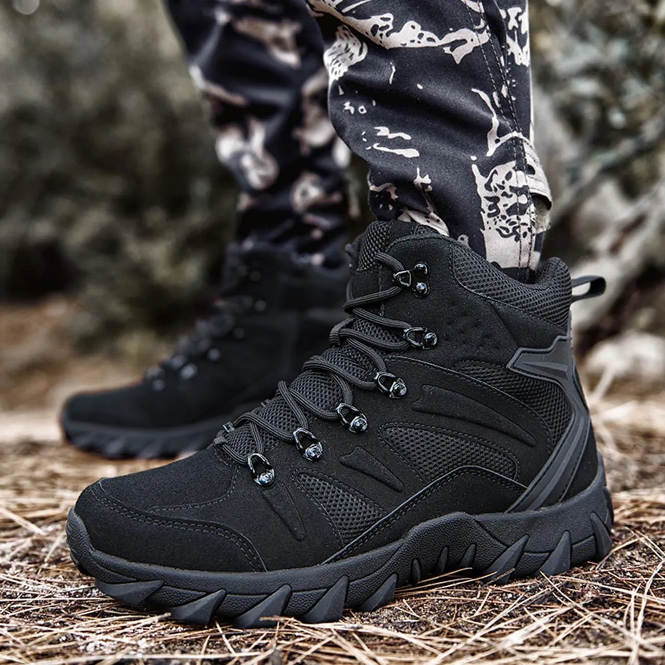 Men's Waterproof Hiking Boots Lightweight Breathable Combat Boots Outdoor Jungle Work Boots
