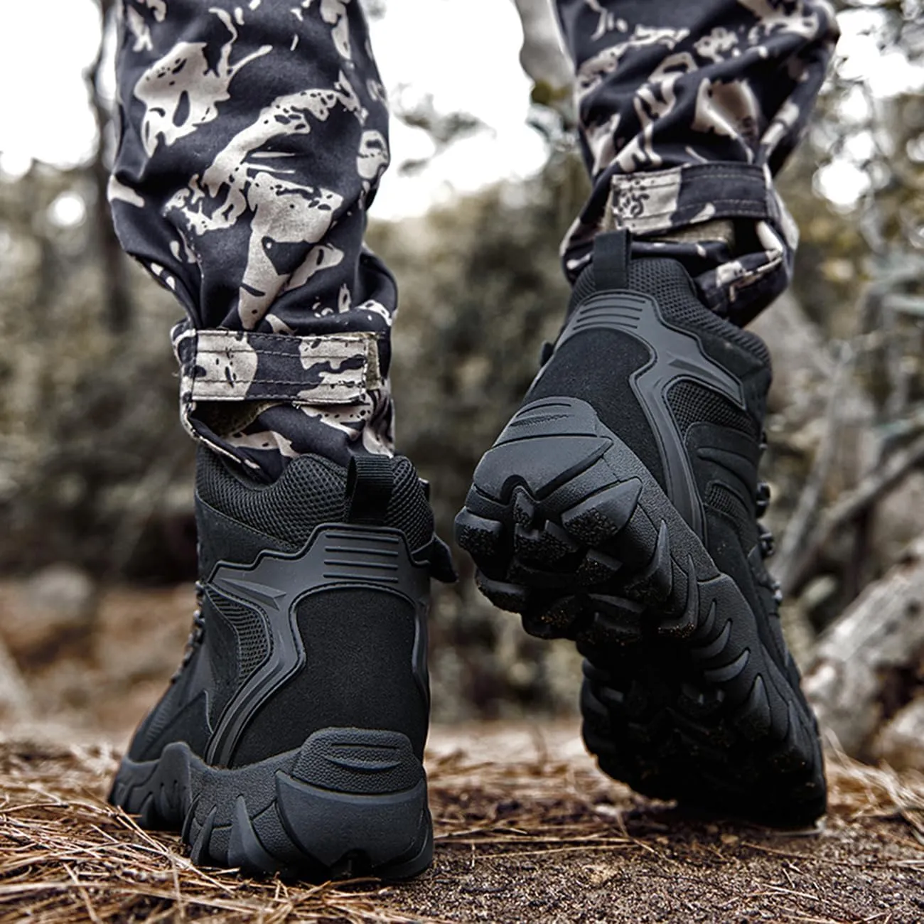Men's Waterproof Hiking Boots Lightweight Breathable Combat Boots Outdoor Jungle Work Boots